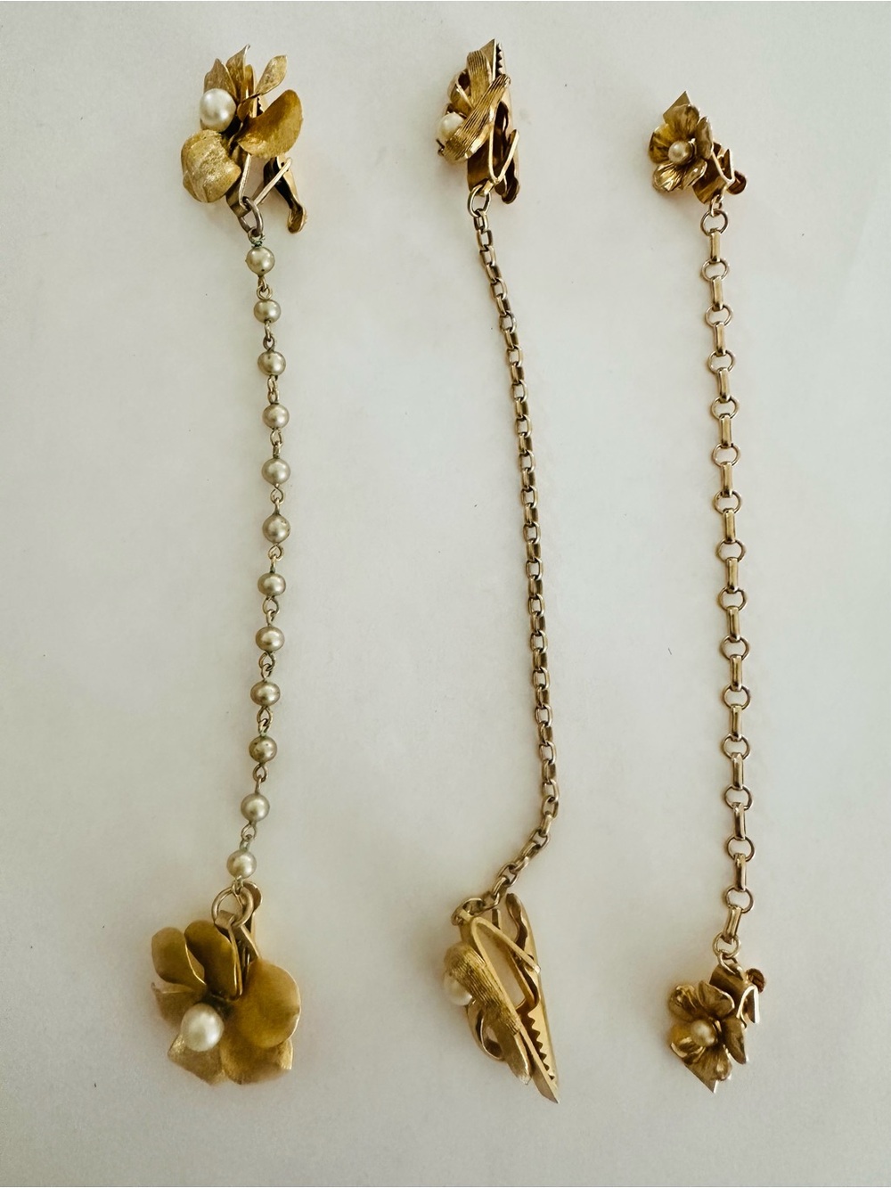 Vintage scarf/cardigan clips